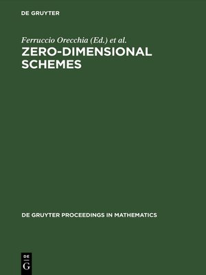 cover image of Zero-Dimensional Schemes